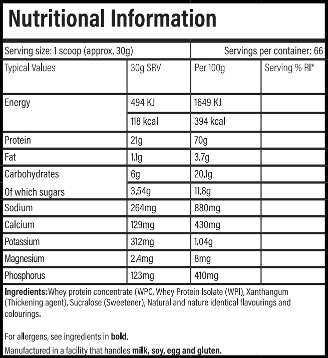 Performance Protein 2kg, 66 servings